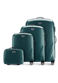Wittchen - Komplet walizek z polikarbonu jednokolorowych. Kolor: zielony. Materiał: guma #1