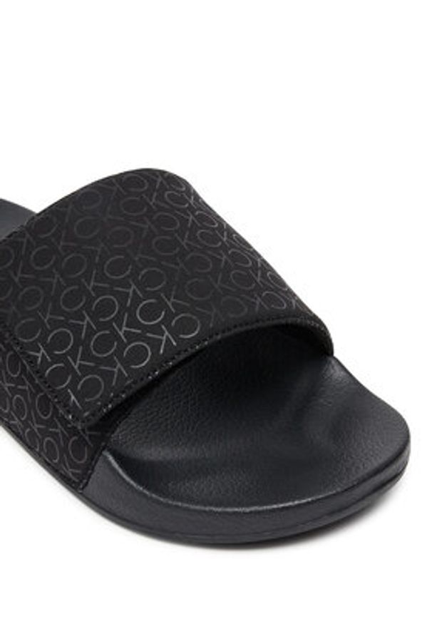 Calvin Klein Klapki HM0HM01671 Czarny. Kolor: czarny. Materiał: materiał