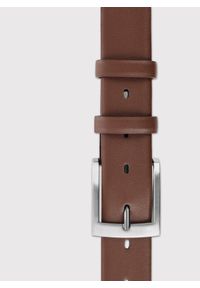 Pako Lorente - PAKO LORENTE - Brązowy skórzany pasek męski. Kolor: czarny, brązowy. Materiał: skóra #1