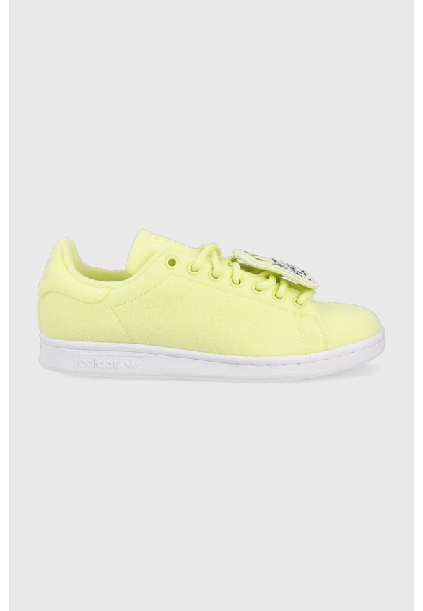 adidas Originals tenisówki Stan Smith kolor żółty. Nosek buta: okrągły. Zapięcie: sznurówki. Kolor: żółty. Materiał: materiał, guma