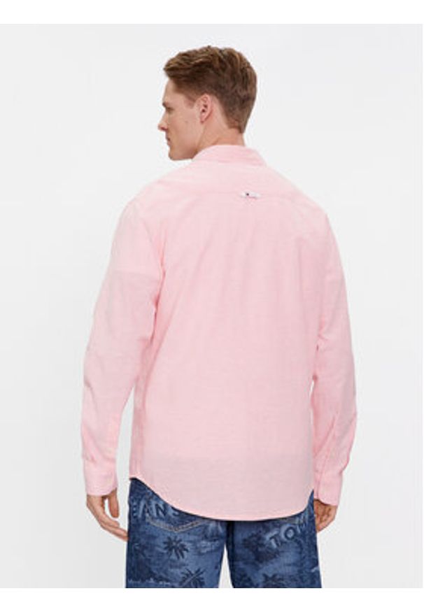 Tommy Jeans Koszula DM0DM18962 Różowy Regular Fit. Kolor: różowy. Materiał: bawełna, len