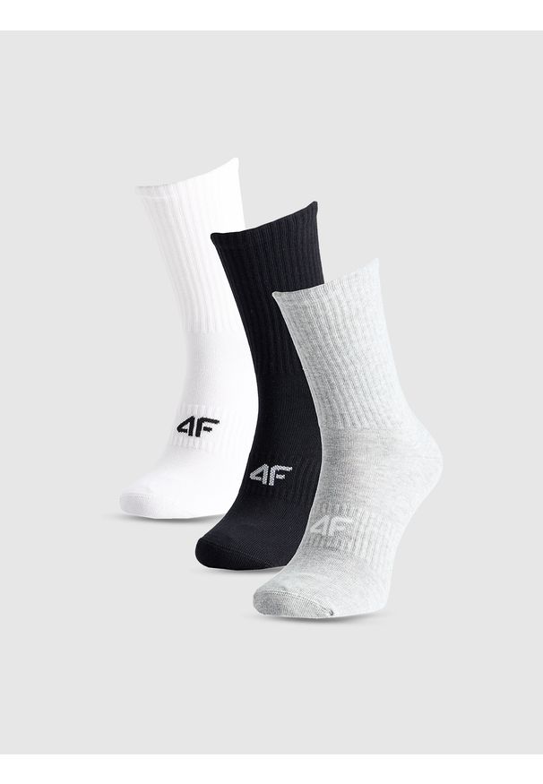 4f - 4F Skarpety casual za kostkę (3-pack) damskie - multikolor 39-42. Kolor: wielokolorowy. Materiał: włókno, materiał, poliamid, bawełna