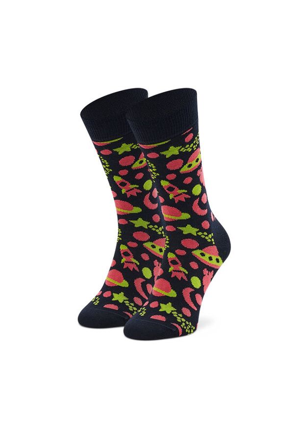 Happy-Socks - Happy Socks Skarpety wysokie unisex INS01-6500 Czarny. Kolor: czarny. Materiał: materiał