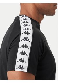 Kappa T-Shirt 303UV10 Czarny Slim Fit. Kolor: czarny. Materiał: bawełna #5