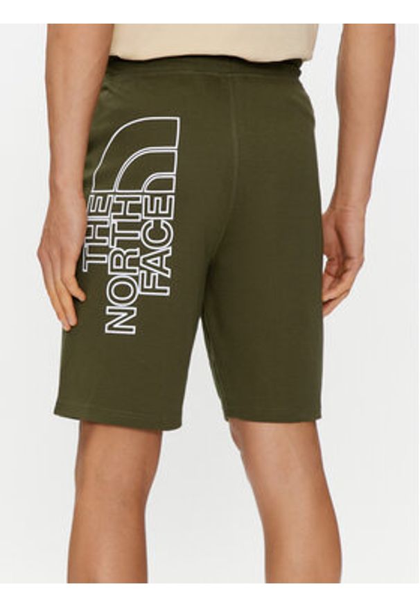 The North Face Szorty sportowe Graphic NF0A3S4F Zielony Regular Fit. Kolor: zielony. Materiał: bawełna. Styl: sportowy
