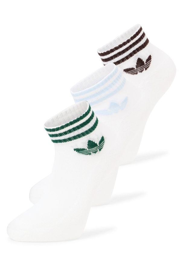 adidas Originals Skarpety z cienkiej dzianiny w 3-paku Kobiety biały jednolity, M. Kolor: biały. Materiał: dzianina. Wzór: jednolity