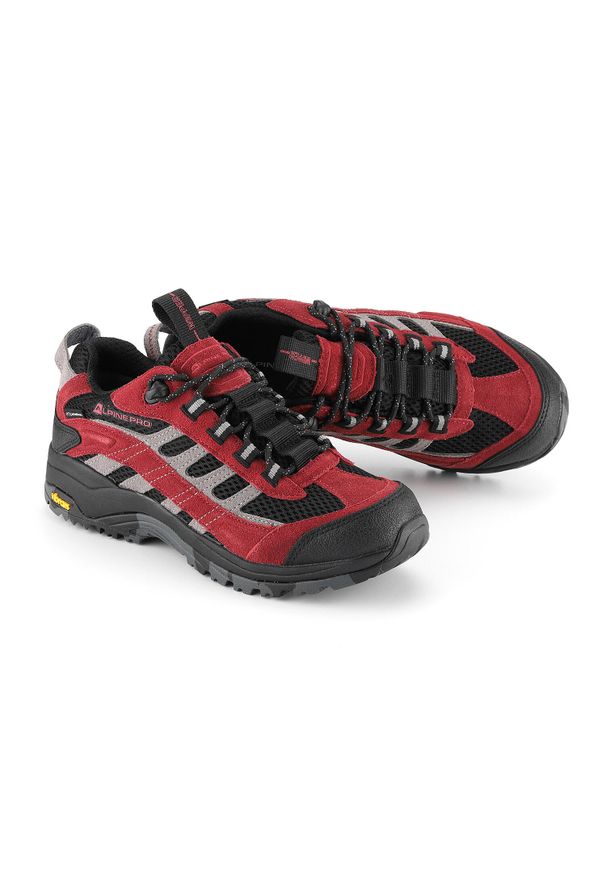 ALPINE PRO - Buty trekkingowe niskie damskie Alpine Pro Okane Vibram. Okazja: na co dzień. Kolor: czerwony. Styl: casual