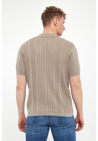 Karl Lagerfeld - Polo męskie prążkowane KARL LAGERFELD. Typ kołnierza: polo. Materiał: prążkowany #4