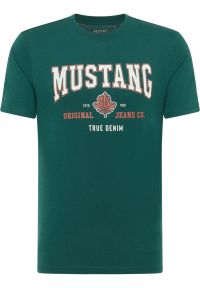 Męski T-Shirt Mustang Style Alex C Print June Bug 1014462 6485. Wzór: nadruk #2