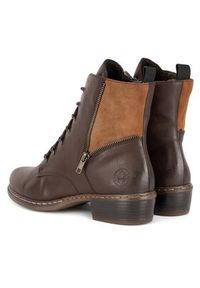 Rieker Trzewiki Y0800-24 Brązowy. Kolor: brązowy. Materiał: materiał #5