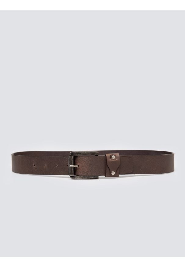 Big-Star - Pasek męski skórzany brązowy Rinde 803. Kolor: brązowy. Materiał: skóra. Styl: elegancki, vintage, casual