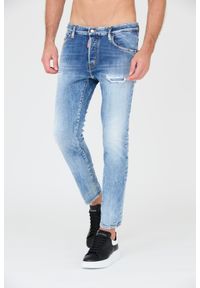 DSQUARED2 Niebieskie jeansy Skater. Kolor: niebieski