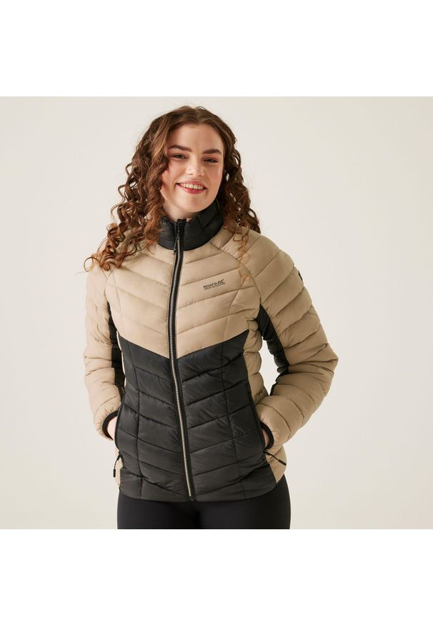 Regatta - Damska kurtka piesza Dalent z przegrodami. Kolor: beżowy. Sport: turystyka piesza