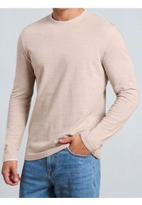 Sinsay - Koszulka z długimi rękawami - beżowy. Kolor: beżowy. Długość rękawa: długi rękaw. Długość: długie
