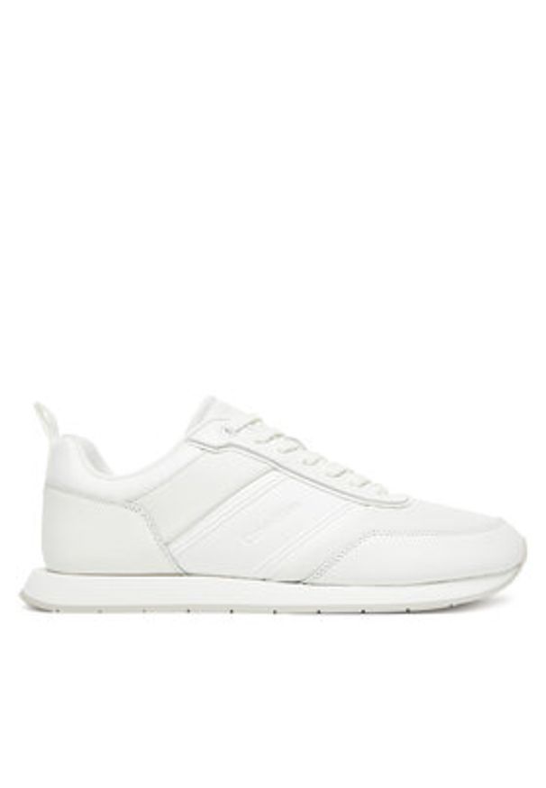 Calvin Klein Sneakersy Low Prof Runn Laceup Tape HM0HM01897 Biały. Kolor: biały. Materiał: skóra