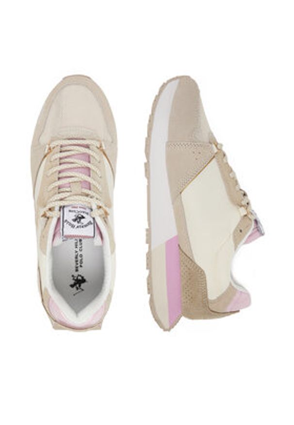 Beverly Hills Polo Club Sneakersy CRUZ MIX 2 Fioletowy. Kolor: fioletowy. Materiał: skóra, zamsz