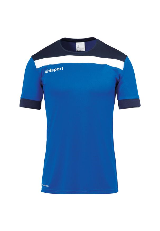 UHLSPORT - Polo Uhlsport Offense 23. Typ kołnierza: polo. Kolor: niebieski. Materiał: materiał. Długość rękawa: krótki rękaw. Długość: krótkie. Sport: piłka nożna