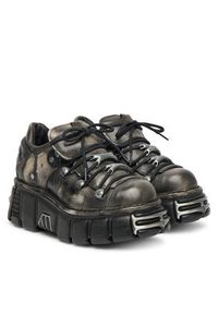NEW ROCK Sneakersy M-120N-C69 Czarny. Kolor: czarny. Materiał: skóra