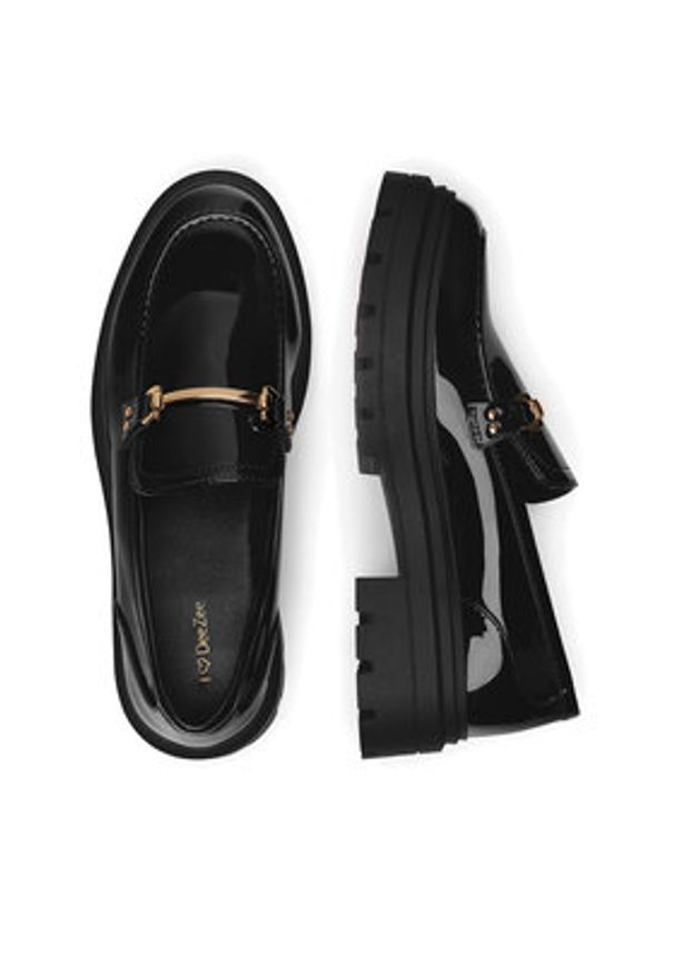 DeeZee Loafersy 58682-9 Czarny. Kolor: czarny. Materiał: materiał, syntetyk