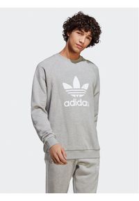 Adidas - adidas Bluza Adicolor Classics Trefoil Crewneck Sweatshirt IA4857 Szary Regular Fit. Kolor: szary. Materiał: bawełna