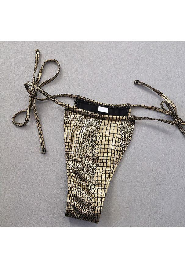 Intica - bikini z wzorem zwierzęcym odporne na chlor i słoną wodę Lenke. Kolor: złoty. Materiał: materiał. Wzór: motyw zwierzęcy