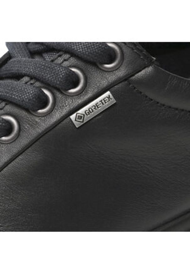 ecco - ECCO Sneakersy Soft 7 W GORE-TEX 44030301001 Czarny. Kolor: czarny. Materiał: skóra. Technologia: Gore-Tex