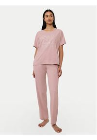 Triumph Koszulka piżamowa Mix & Match 10218281 Różowy Relaxed Fit. Kolor: różowy. Materiał: bawełna