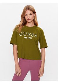 Guess T-Shirt V3YI16 I3Z14 Zielony Regular Fit. Kolor: zielony. Materiał: bawełna #1