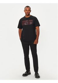 Versace Jeans Couture T-Shirt 77GAHL00 Czarny Regular Fit. Kolor: czarny. Materiał: bawełna