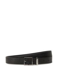 Calvin Klein Pasek Damski Branded Loop Square Belt 2.5_Mn K60K613244 Czarny. Kolor: czarny. Materiał: skóra