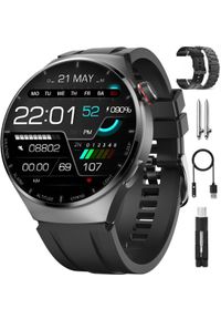 Smartwatch Lazird Smartwatch Lazird EKG AMOLED CIŚNIENOMIERZ BMI GLUKOZA 440MAH PPG czarny. Rodzaj zegarka: smartwatch. Kolor: czarny #1