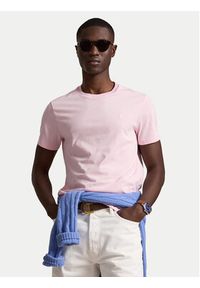 Polo Ralph Lauren T-Shirt 710671438530 Różowy jasny Regular Fit. Typ kołnierza: polo. Kolor: różowy. Materiał: bawełna #6