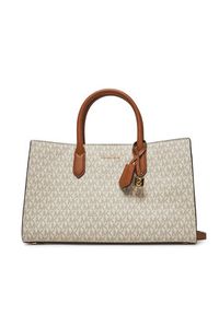 MICHAEL Michael Kors Torebka Scarlett Medium Signature Logo Satchel 30F4GETS2B Beżowy. Kolor: beżowy. Materiał: skórzane #2