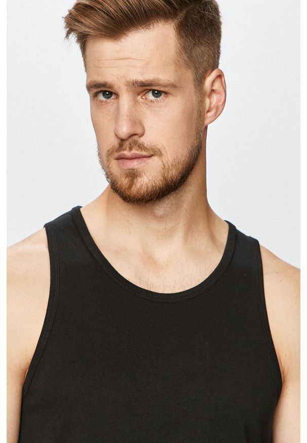 Jack & Jones - T-shirt (2-pack). Okazja: na co dzień. Kolor: czarny. Materiał: dzianina. Styl: casual