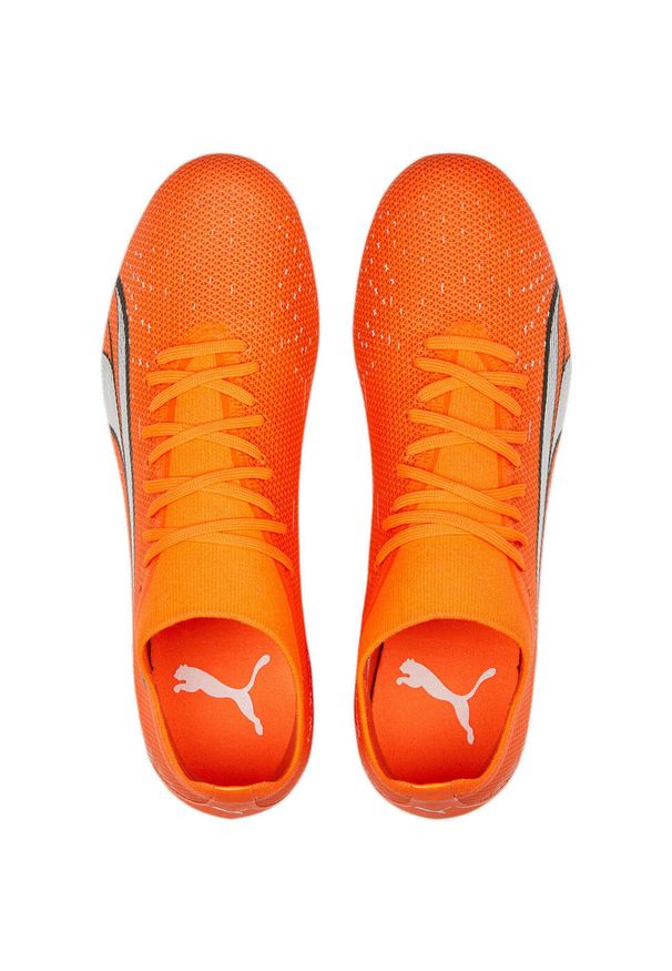 Buty do piłki nożnej męskie Puma Ultra Match Fgag. Kolor: pomarańczowy, biały, wielokolorowy, niebieski. Materiał: materiał, syntetyk