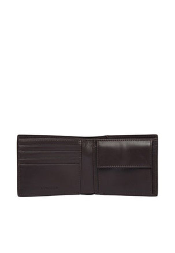 Calvin Klein Portfel Raised Billfold W/ Coin LV04D1163G Brązowy. Kolor: brązowy. Materiał: skóra