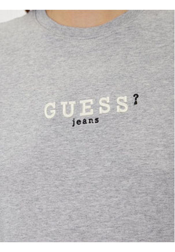 Guess Jeans T-Shirt W5RI54 J1314 Szary Regular Fit. Kolor: szary. Materiał: bawełna