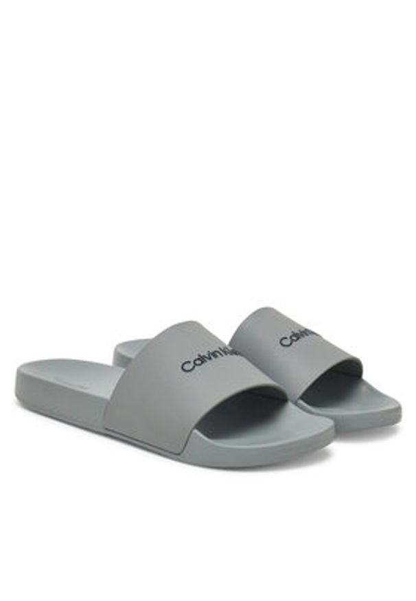 Calvin Klein Klapki Pool Slide Rubber HM0HM00455 Szary. Kolor: szary