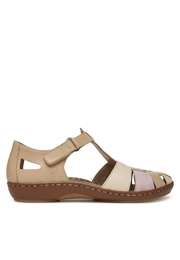 Sandały Rieker. Kolor: beżowy