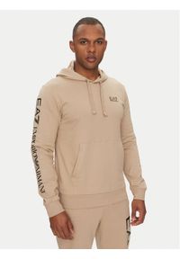 EA7 Emporio Armani Bluza 7M000569 AF13512 M1013 Beżowy Regular Fit. Kolor: beżowy. Materiał: bawełna