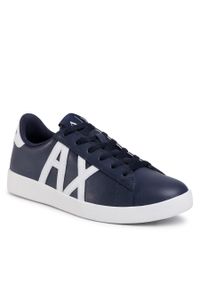 Sneakersy Armani Exchange XUX016 XCC71 A138 Navy/Opt White. Kolor: niebieski. Materiał: skóra