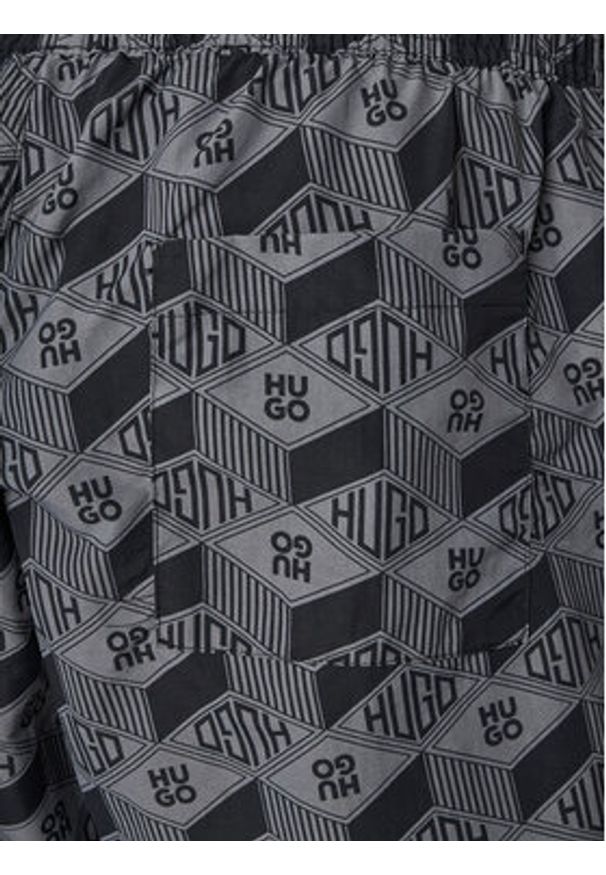 Hugo - HUGO Szorty kąpielowe Rik 50533795 Szary Regular Fit. Kolor: szary. Materiał: syntetyk