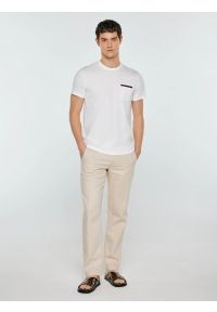 Big-Star - Koszulka męska z kieszonką biała Toms 100. Okazja: na co dzień. Kolor: biały. Materiał: dzianina, bawełna. Wzór: aplikacja. Styl: casual #6