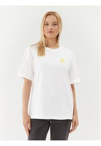 Converse T-Shirt Star Chevron Os Tee 10025213-A01 Biały Regular Fit. Kolor: biały. Materiał: bawełna