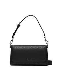 Calvin Klein Torebka Ck Must Shoulder Bag_Epi Mono K60K611360 Czarny. Kolor: czarny. Materiał: skórzane