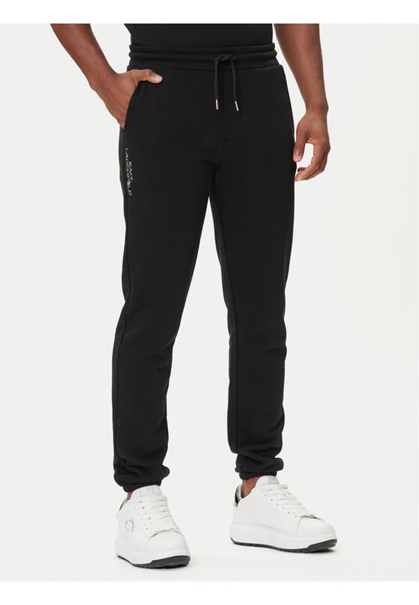 Karl Lagerfeld - KARL LAGERFELD Spodnie dresowe 705062 554942 Czarny Regular Fit. Kolor: czarny. Materiał: bawełna