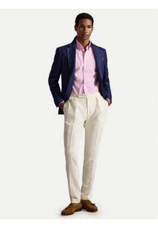 Polo Ralph Lauren Koszula 710B20512002 Różowy Custom Fit. Typ kołnierza: polo. Kolor: różowy. Materiał: bawełna