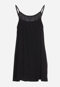 Born2be - Czarna Wiskozowa Sukienka na Regulowanych Ramiączkach Ulantia. Okazja: na co dzień. Kolor: czarny. Materiał: wiskoza. Długość rękawa: na ramiączkach. Sezon: lato. Styl: casual, elegancki #2
