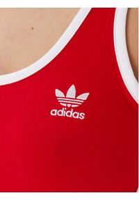 Adidas - adidas Sukienka codzienna adicolor 3-Stripes JW2584 Czerwony Slim Fit. Okazja: na co dzień. Kolor: czerwony. Materiał: bawełna. Typ sukienki: proste. Styl: casual #5