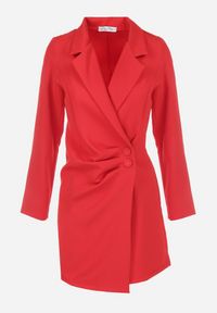 Born2be - Czerwona Sukienka Ionitheme. Okazja: na spotkanie biznesowe, do pracy. Typ kołnierza: dekolt w serek. Kolor: czerwony. Styl: elegancki, klasyczny, biznesowy #6
